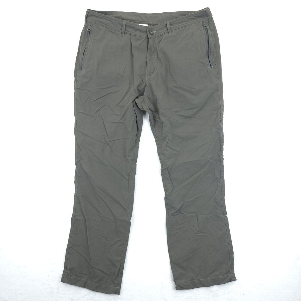 Clothing Arts Pants Mens 36x28 Green Nylon Cargo Travel P^cubed